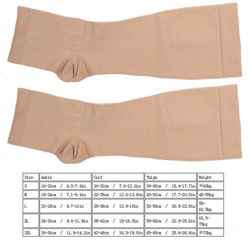 woobles Compression stockings, machine washable skin color with open toe knee highs, bre - Image 2